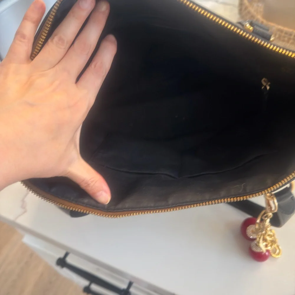 Coach Tan and Black Signature Tote - Picture 5 of 16